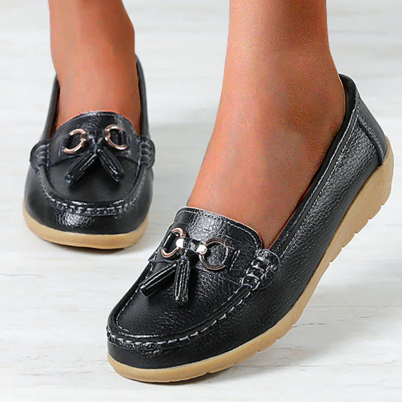 Women Flats Shoes Leather Breathable Moccasins
