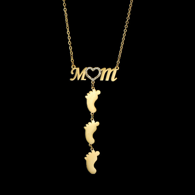 DIY handmade personalized creative stainless steel multi-foot combination pendant