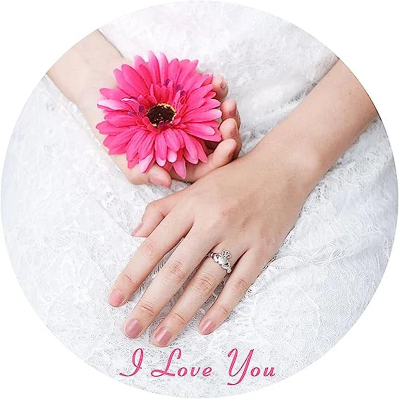 Crown Hug Heart Ring