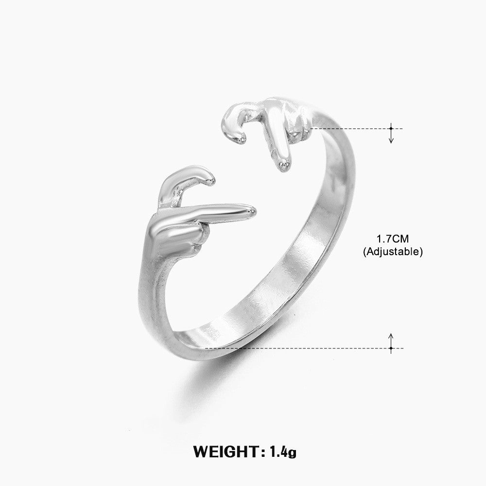 Fashion Stainless Steel Love Heart-shaped Ring