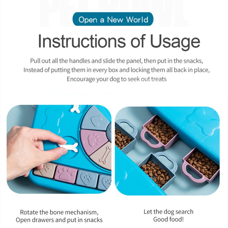 Dog Puzzle Toys Slow Feeder Interactive Increase Puppy IQ Food Dispenser Slowly Eating NonSlip Bowl Pet Cat Dogs Training Game
