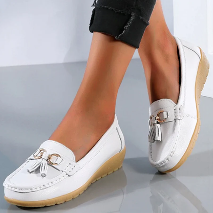 Women Flats Shoes Leather Breathable Moccasins