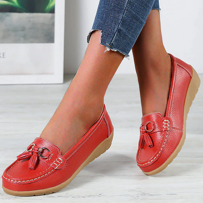Women Flats Shoes Leather Breathable Moccasins