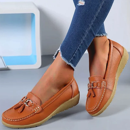 Women Flats Shoes Leather Breathable Moccasins