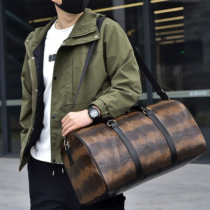 Le Python Leather Duffel Bag