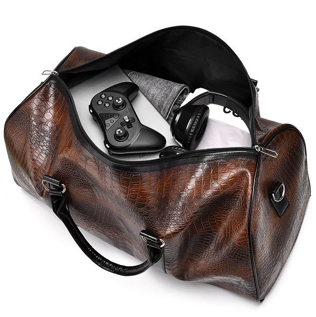 Le Python Leather Duffel Bag