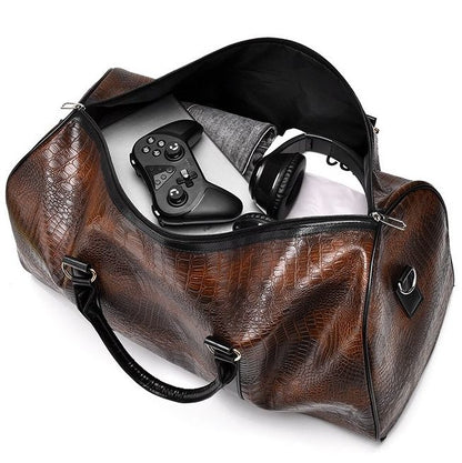 Le Python Leather Duffel Bag