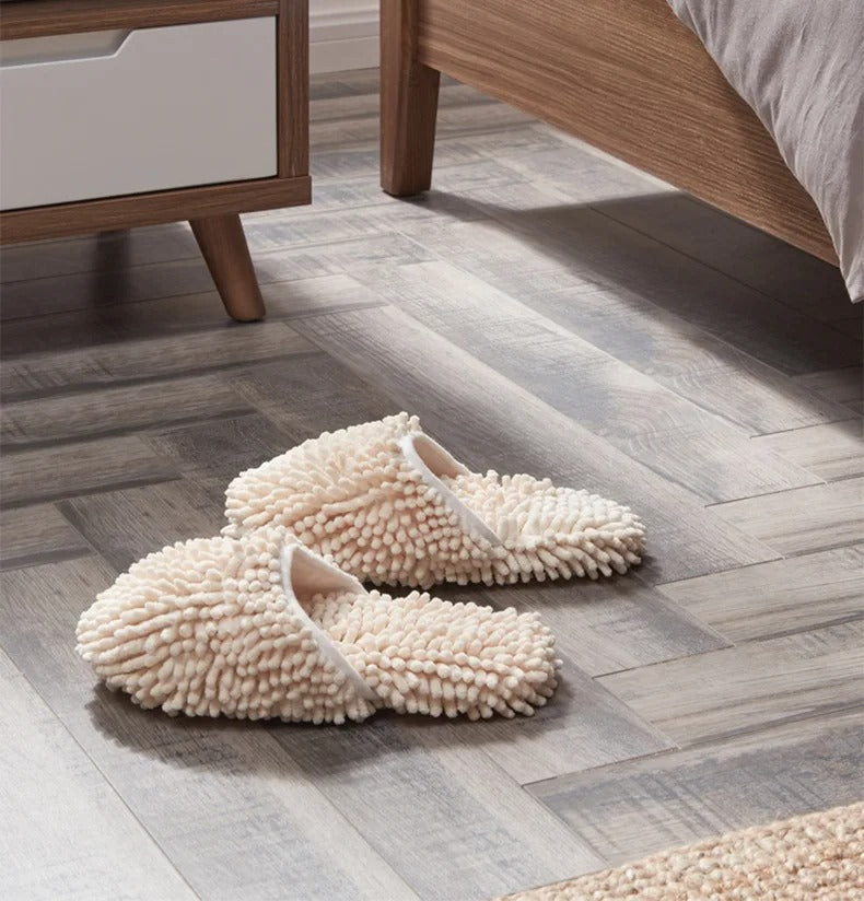 Household Chenille Sucking Water Washable Microfiber Mop Lazy Mopping Slippers Convenient and Soft Home Bathroom Cleaning Shoes