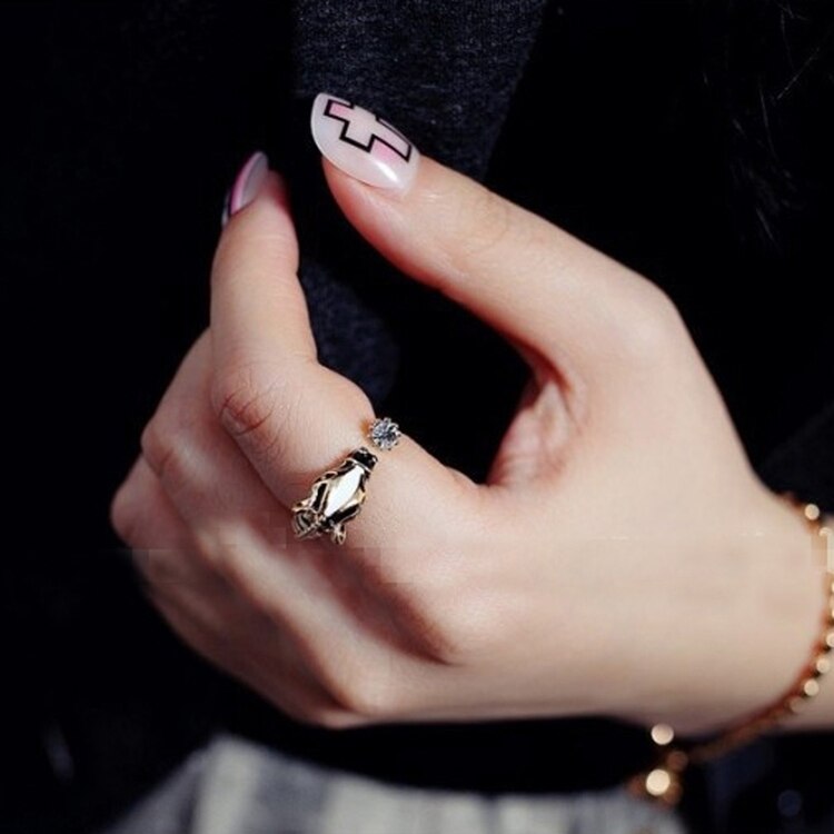 Hot Sale Women Fashion Zebra Horse Head Adjustable Index Finger Opening Ring Characteristic Jewelry  RING