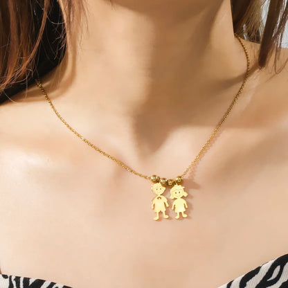 Personalized Necklace Child Kid Mother Mom Custom Chain Product Name Family Christmas Gift For Women Man Stainless Steel Jewelry