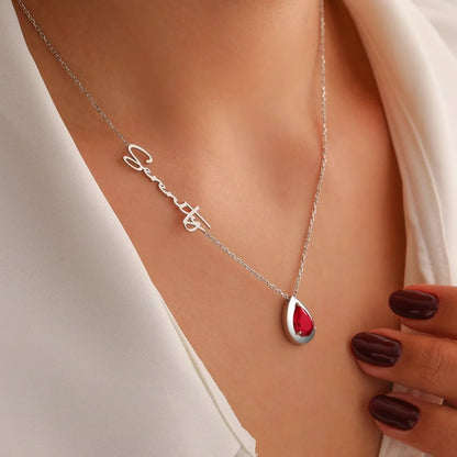 Handmade Alexandrite Birthstone Necklace For Women High Quality Hypoallergenic Dainty Jewelry Birthday Mother's Day Gift