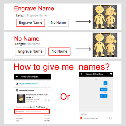 Personalized Necklace Child Kid Mother Mom Custom Chain Product Name Family Christmas Gift For Women Man Stainless Steel Jewelry