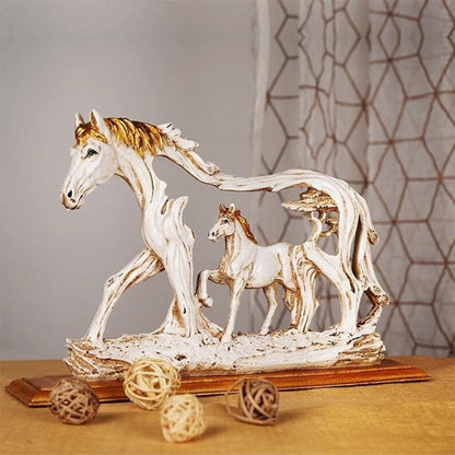 Resin Modern Indian Horse Statuette Animal Figurines Office Home Horse Sculpture Small Statue Home Desk Figurines Accessories