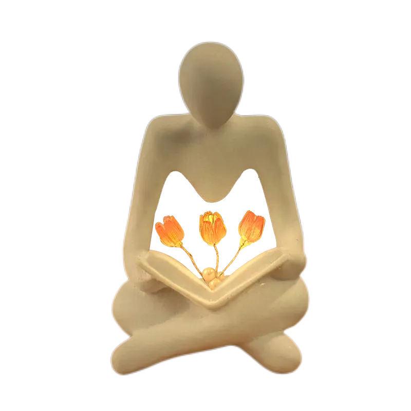 Nordic Living Room Ornaments Table Decor Abstract Figure Statue Lamp Modern Home Decoration Sculptures & Figurines for Interior