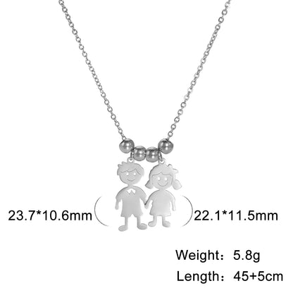 Personalized Necklace Child Kid Mother Mom Custom Chain Product Name Family Christmas Gift For Women Man Stainless Steel Jewelry