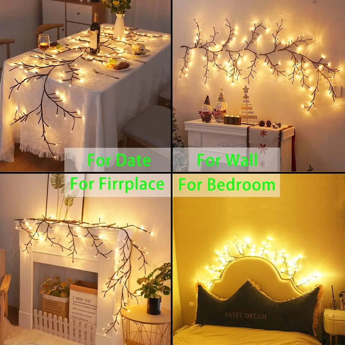 144 LEDs Lighted Vine Tree with Remote Bendable Branch Lights Indoor Willow Tree Lights for Christmas Party Wall Bookshelf Home