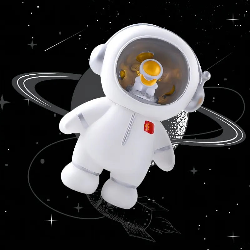 2022 New Cute Ins Astronaut Night Light Spaceman Piggy Bank Bedside Light Bedroom Decoration Night Light Children Birthday Gift