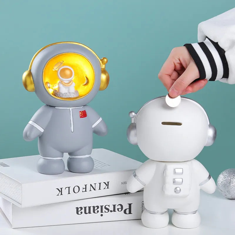 2022 New Cute Ins Astronaut Night Light Spaceman Piggy Bank Bedside Light Bedroom Decoration Night Light Children Birthday Gift