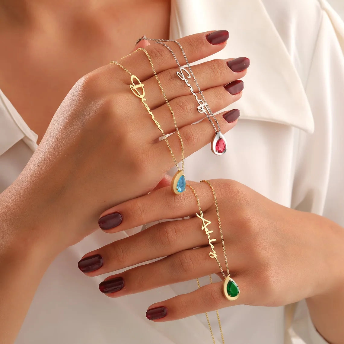 Handmade Alexandrite Birthstone Necklace For Women High Quality Hypoallergenic Dainty Jewelry Birthday Mother's Day Gift