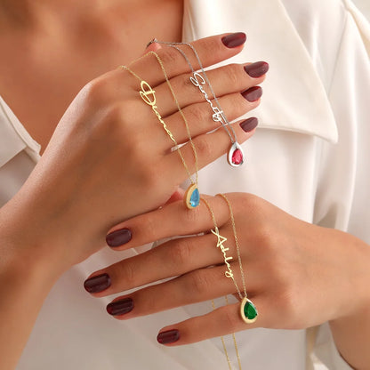 Handmade Alexandrite Birthstone Necklace For Women High Quality Hypoallergenic Dainty Jewelry Birthday Mother's Day Gift