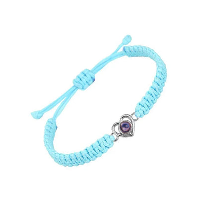 New Personalized Customized Picture Text Male Female Projection Bracelet Christmas Couple Family Memories Preservation Jewelry