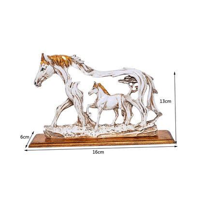 Resin Modern Indian Horse Statuette Animal Figurines Office Home Horse Sculpture Small Statue Home Desk Figurines Accessories