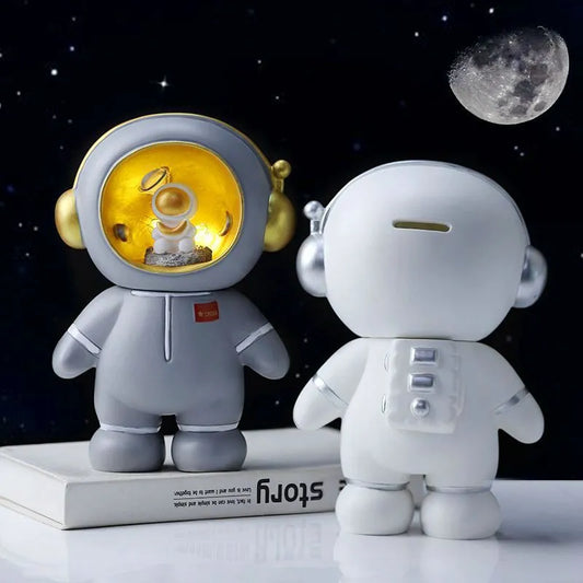 2022 New Cute Ins Astronaut Night Light Spaceman Piggy Bank Bedside Light Bedroom Decoration Night Light Children Birthday Gift