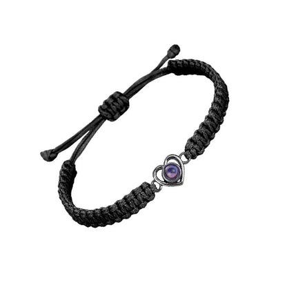 New Personalized Customized Picture Text Male Female Projection Bracelet Christmas Couple Family Memories Preservation Jewelry