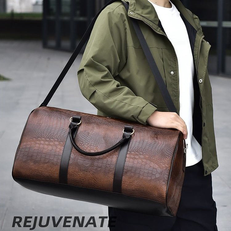 Le Python Leather Duffel Bag