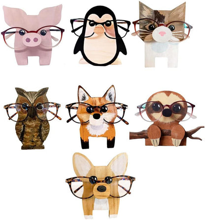 Puppy Dog Glasses Holder Stand Corgi Dog Glasses Frame Christmas Gift Cute Pet Wooden Ornament Sunglasses Eyeglass Display Rack