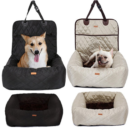 2 in 1 Pet Dog Carrier Folding Pet Car Seat Pad Safe Carry House Puppy Bag Car Travel Accessories Waterproof Dog Seat Bag Basket