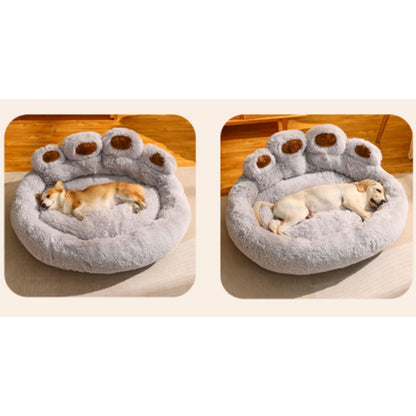 PEJOYT   Dog kennels   Warm in winter Medium and large dog plush kennel all-weather general pet supplies