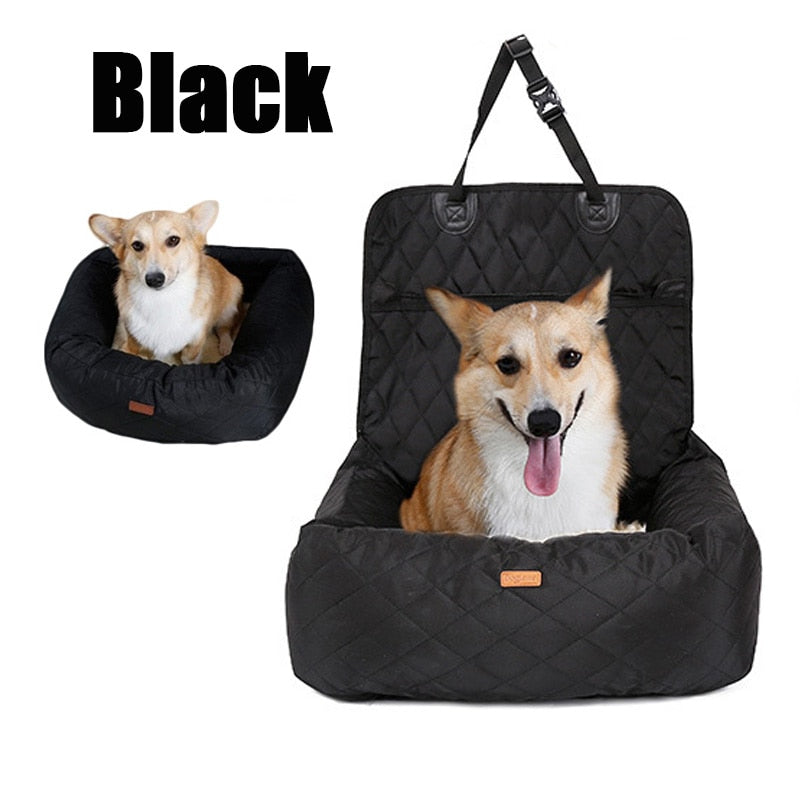 2 in 1 Pet Dog Carrier Folding Pet Car Seat Pad Safe Carry House Puppy Bag Car Travel Accessories Waterproof Dog Seat Bag Basket