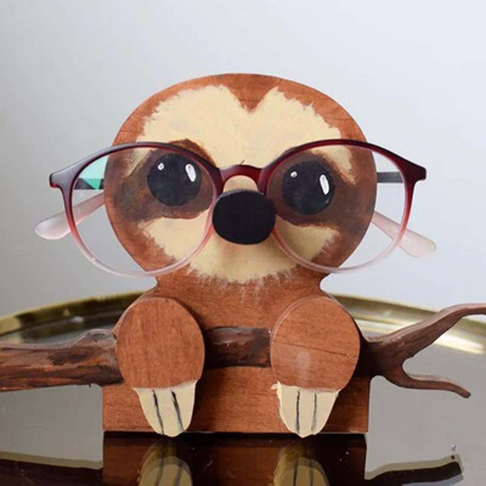 Puppy Dog Glasses Holder Stand Corgi Dog Glasses Frame Christmas Gift Cute Pet Wooden Ornament Sunglasses Eyeglass Display Rack